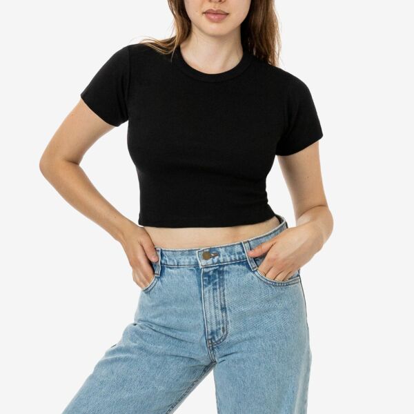 Baby Rib Short Sleeve Crop Tee Thumbnail